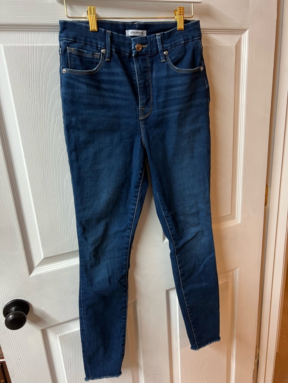 Good American Dark Indigo Good Waist Skinny Jeans